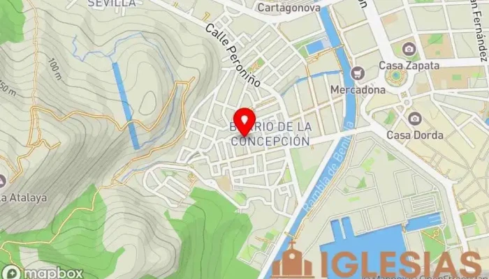 mapa de Barrio de la Concepción  en Cartagena
