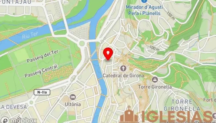 mapa de Basílica de San Félix Basílica, Atracción turística en Girona