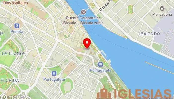 mapa de Basílica de Santa María de Portugalete Basílica, Iglesia, Atracción turística en Portugalete