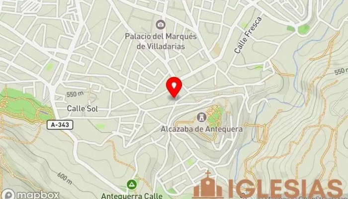 mapa de Basílica del Dulce Nombre de Jesús y María Santísima de la Paz Iglesia en Antequera