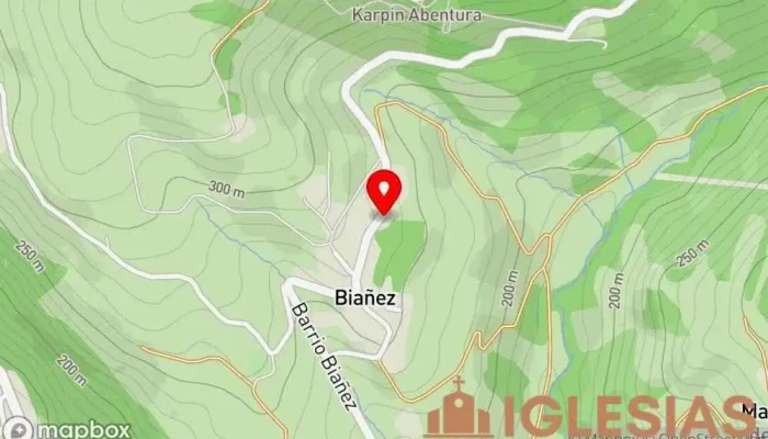 mapa de Bianez Carranza  en Biañez