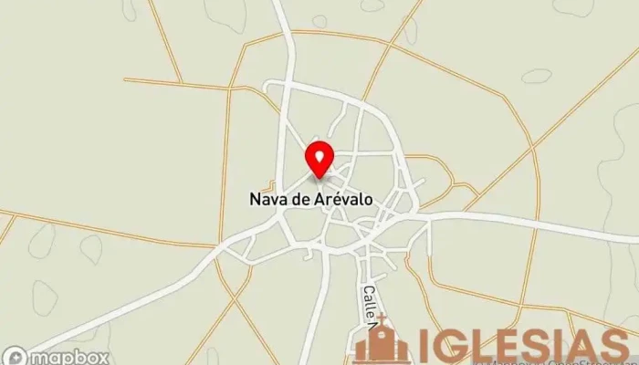 mapa de Calle Iglesia  en Nava de Arévalo