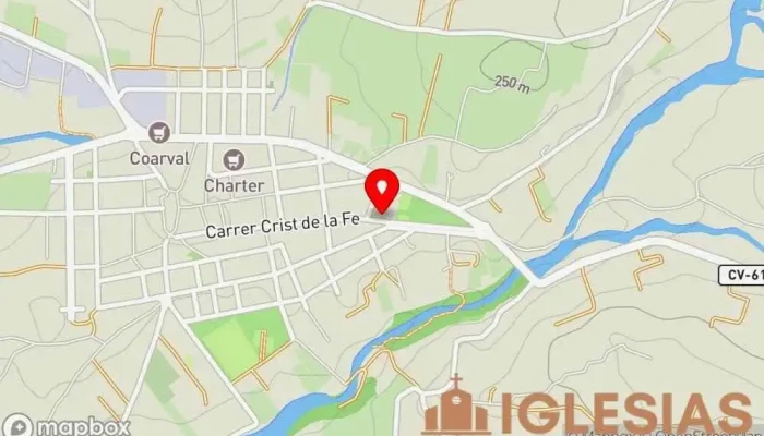 mapa de Calvari de Quatretonda Iglesia Calvary Chapel en Quatretonda