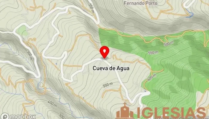 mapa de Capilla de Cueva del Agua Iglesia en Cueva del Agua