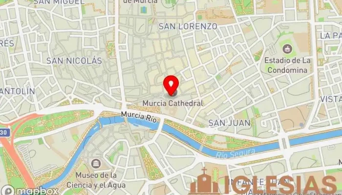 mapa de Capilla de Junterones Iglesia en Murcia