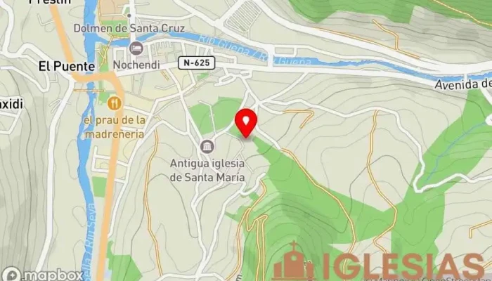 mapa de Capilla de San Antoniu Capilla en Cangas de Onís