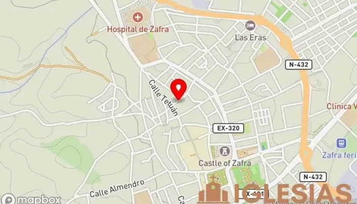 mapa de Capilla De San José y Antigua Sinagoga Iglesia católica en Zafra