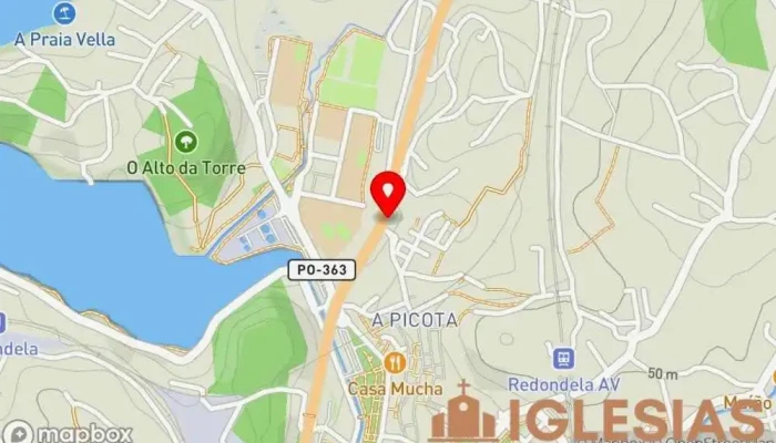 mapa de Capilla de Santa Mariña Capilla en Redondela