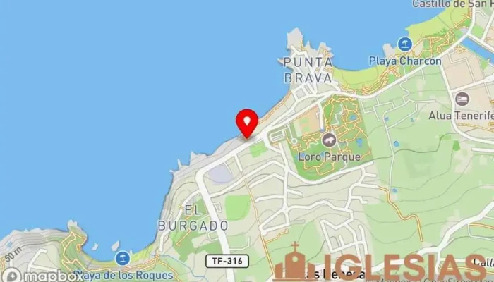 mapa de Capilla de Seño Severa de los Frailes en Punta Brava Capilla en Puerto de la Cruz