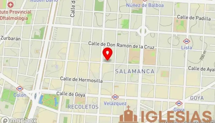 mapa de Carmelitas Institución religiosa en Madrid