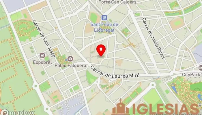 mapa de Catedral de San Lorenzo de Sant Feliu de Llobregat Iglesia en Sant Feliu de Llobregat