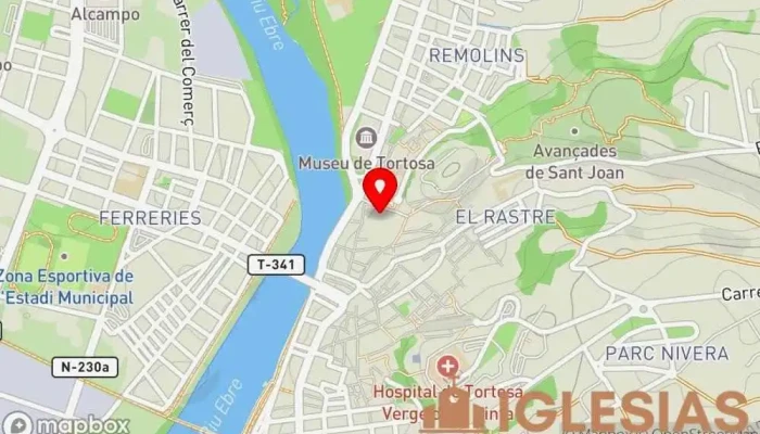 mapa de Catedral de Santa Maria de Tortosa Catedral, Museo, Atracción turística en Tortosa