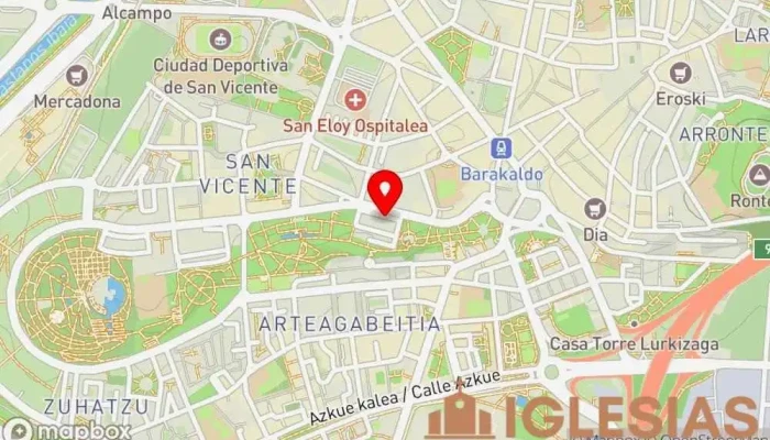 mapa de Centro Biblico Evangelico Iglesia evangélica en Barakaldo