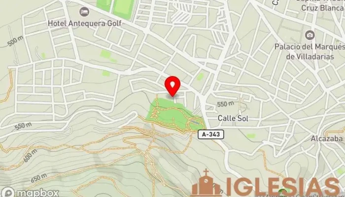 mapa de Centro Cristiano Antequera Iglesia evangélica en Antequera