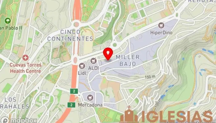mapa de Centro Familiar Cristiano Las Palmas Iglesia en Las Palmas de Gran Canaria