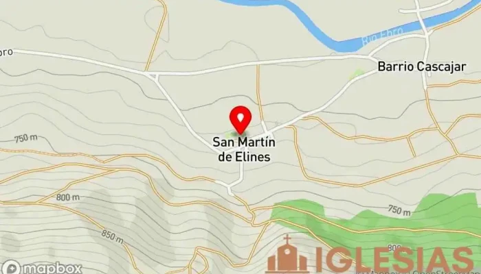 mapa de Colegiata de San Martín de Elines Iglesia católica, Atracción turística en San Martín de Elines