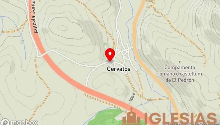mapa de Colegiata de San Pedro de Cervatos Iglesia en San Pedro