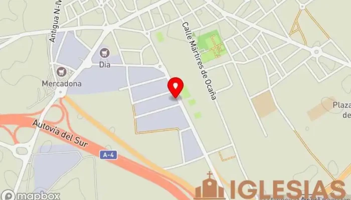 mapa de Comunidad Evangélica Maranatha Misionera en Ocaña Iglesia evangélica, Iglesia cristiana, Iglesia de Jesucristo en Ocaña