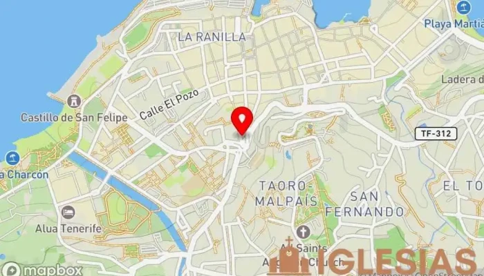 mapa de Ermita Cruz Verde o de Santa Rita Capilla en Puerto de la Cruz
