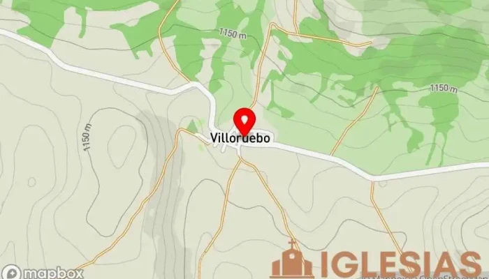 mapa de Ermita de La Asunción Capilla en Villoruebo