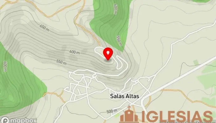 mapa de Ermita de la Candelera Iglesia en Salas Altas