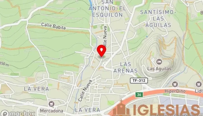 mapa de Ermita de la Cruz de la Calle Nueva Capilla en Puerto de la Cruz