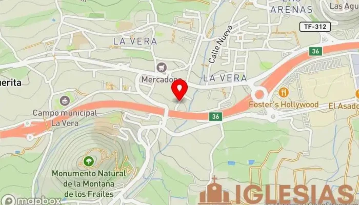 mapa de Ermita de la Cruz del Moral o de Doña Inés Capilla en Puerto de la Cruz