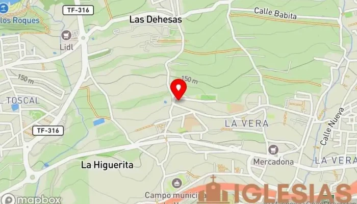 mapa de Ermita de la Cruz del Risco Capilla en Puerto de la Cruz