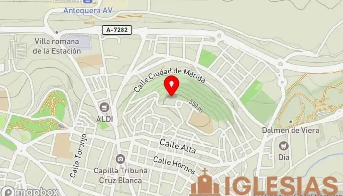 mapa de Ermita de la Veracruz Capilla en Antequera