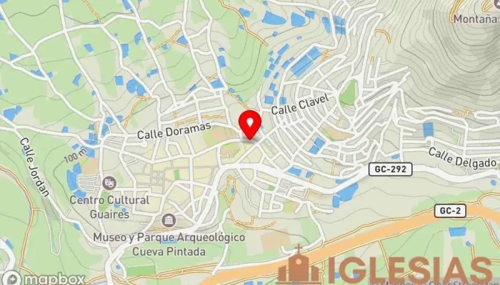 mapa de Ermita de la virgen de Lourdes Iglesia en Gáldar