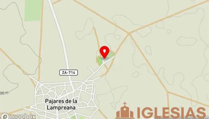 mapa de Ermita de la Virgen del Templo Lugar de culto en Pajares de la Lampreana