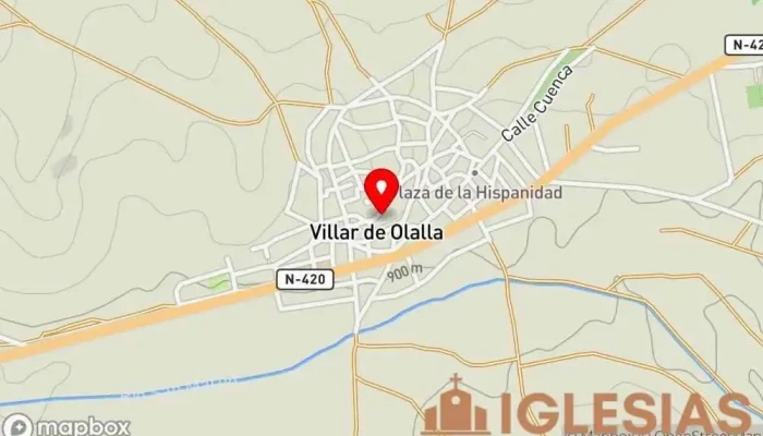 mapa de Ermita de la Virgen del Villar Capilla en Villar de Olalla