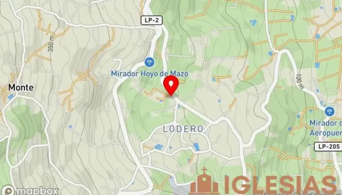 mapa de Ermita de Los Dolores Iglesia católica en Villa de Mazo