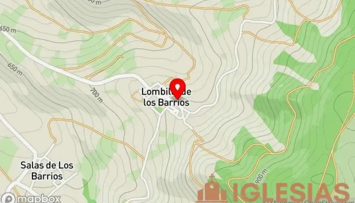 mapa de Ermita de Nuestra Señora de la Encarnación Iglesia católica en Lombillo de los Barrios
