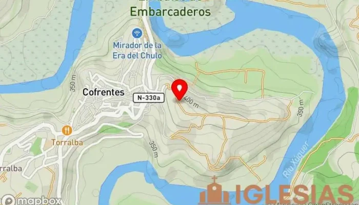 mapa de Ermita de Nuestra Señora de la Soledad Iglesia en Cofrentes