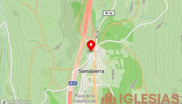 mapa de Ermita de Nuestra Señora de La Soledad Capilla en Somosierra