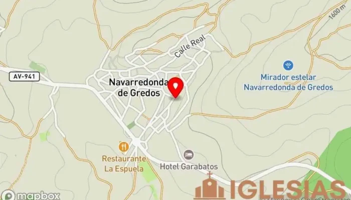 mapa de Ermita de Nuestra Señora de las Nieves Capilla en Navarredonda de Gredos