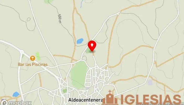 mapa de Ermita de Nuestra Señora de los Santos Iglesia en Aldeacentenera