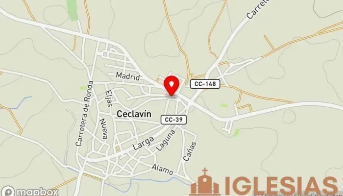 mapa de Ermita de San Antón Iglesia en Ceclavín