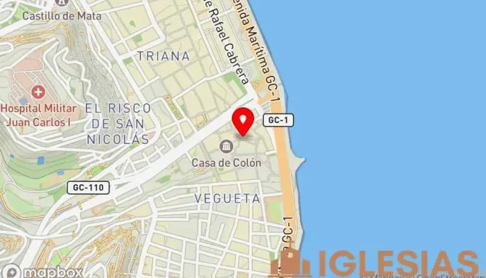 mapa de Ermita de San Antonio Abad Iglesia católica en Las Palmas de Gran Canaria