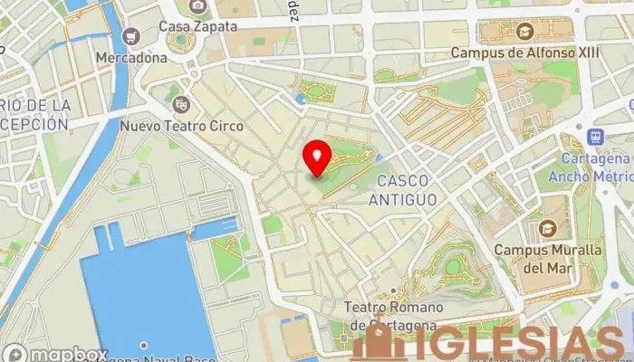 mapa de Ermita de San Cristobal Iglesia en Cartagena