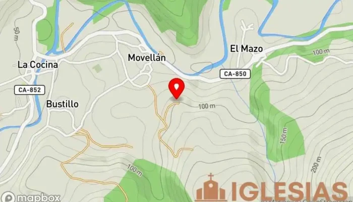 mapa de Ermita de San Juan Bautista Iglesia católica en Cantabria