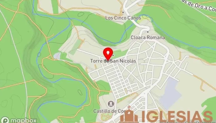 mapa de Ermita de San Nicolás Iglesia en Coca