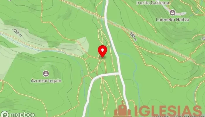 mapa de Ermita de San Pedro Iglesia en Navarra
