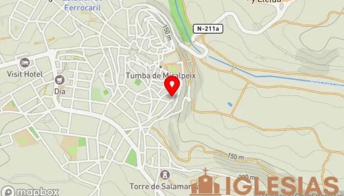 mapa de Ermita de San Roque Capilla en Caspe