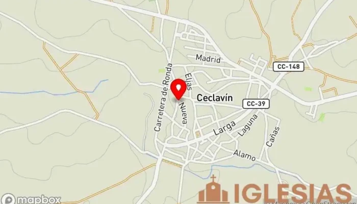 mapa de Ermita de San Sebastián Iglesia en Ceclavín