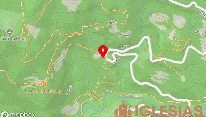 mapa de Ermita de Sant Martí de Montseny Capilla en Montseny