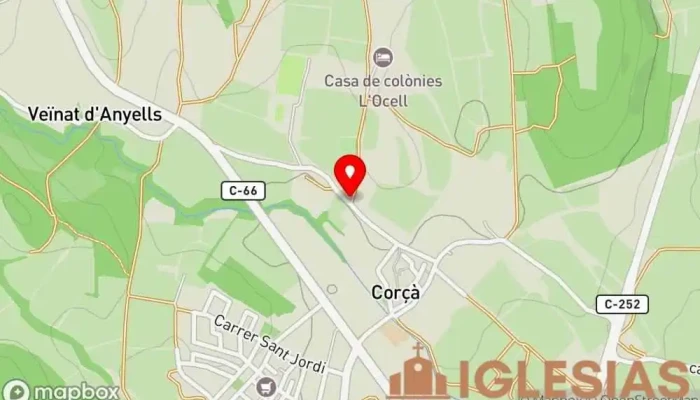 mapa de Ermita de Sant Sebastià Iglesia en Corçà