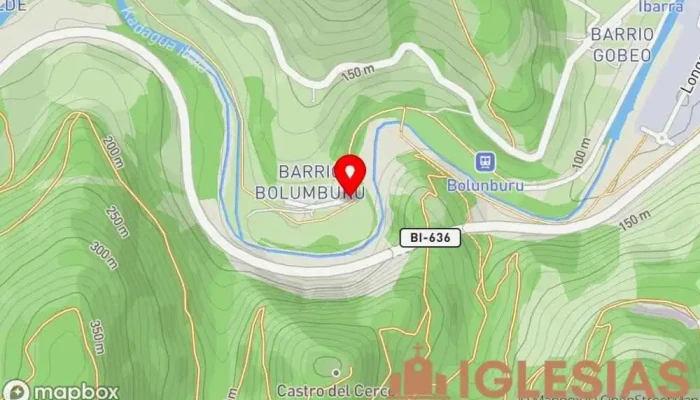 mapa de Ermita de Santa Ana de Bolunburu Iglesia en Mimetiz