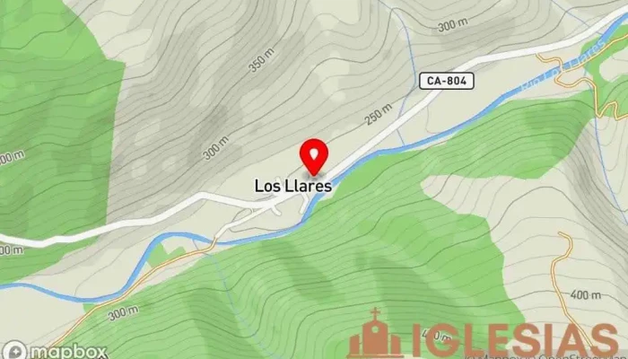 mapa de Ermita de Santa Ana Iglesia en Los Llares